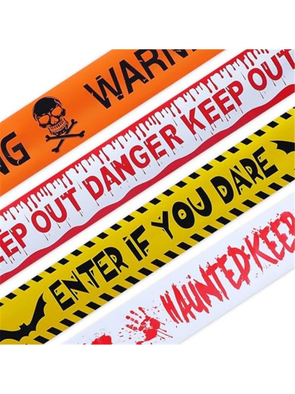 Halloween Decoration Caution Tape 3inx328ft for Indoor and Outdoor(4Pcs)